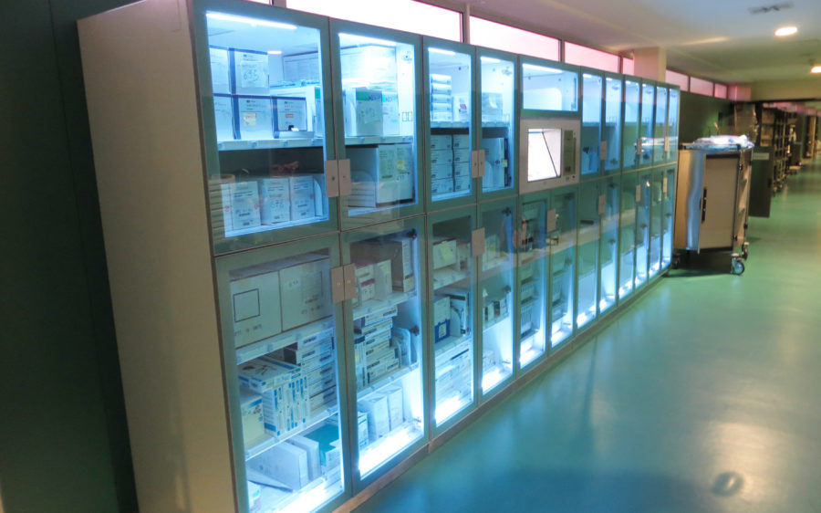 Armario Guardian en logística sanitaria instalado en un hospital