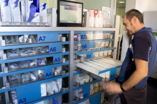 Unidad de Gestión de Material Sanitario de Cogesa, Módulo para las estanterías inteligentes sanitarias.