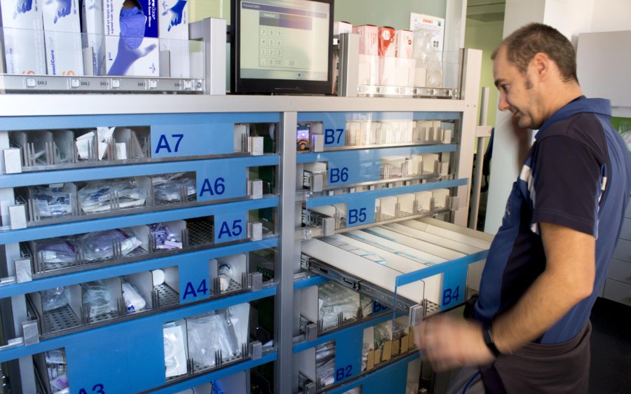 Unidad de Gestión de Material Sanitario de Cogesa, Módulo para las estanterías inteligentes sanitarias.