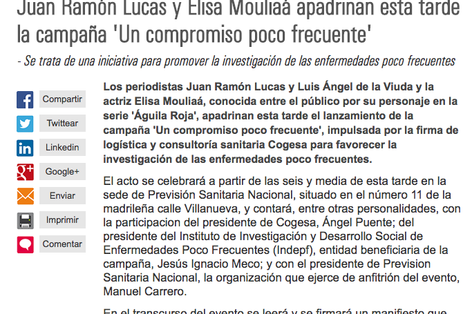cogesa compromiso poco frecuente